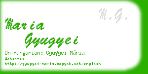 maria gyugyei business card